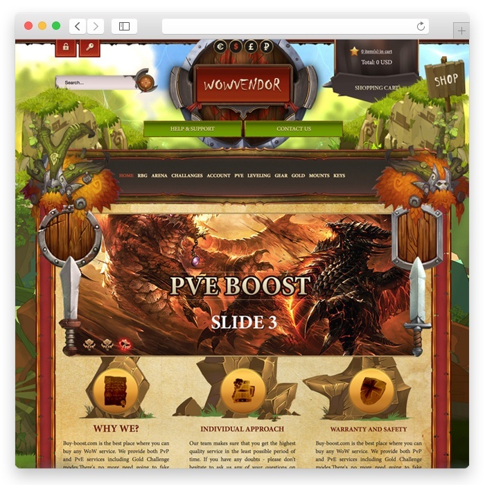 Wowvendor - gaming service